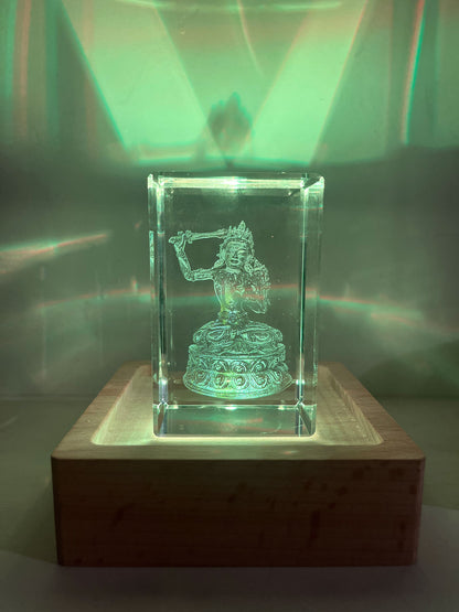 Manjushri Crystal Statue