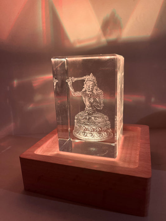 Manjushri Crystal Statue